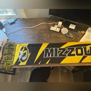 Mizzou Soccer Black and Yellow Scarf